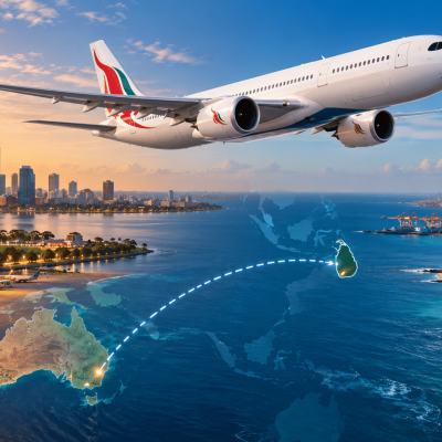 Aviation Journey from Perth to Colombo