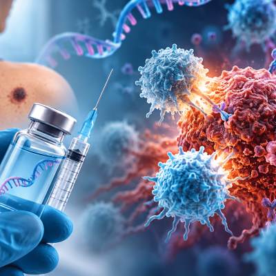 Immunotherapy Vaccine Attacking Cancer Cells